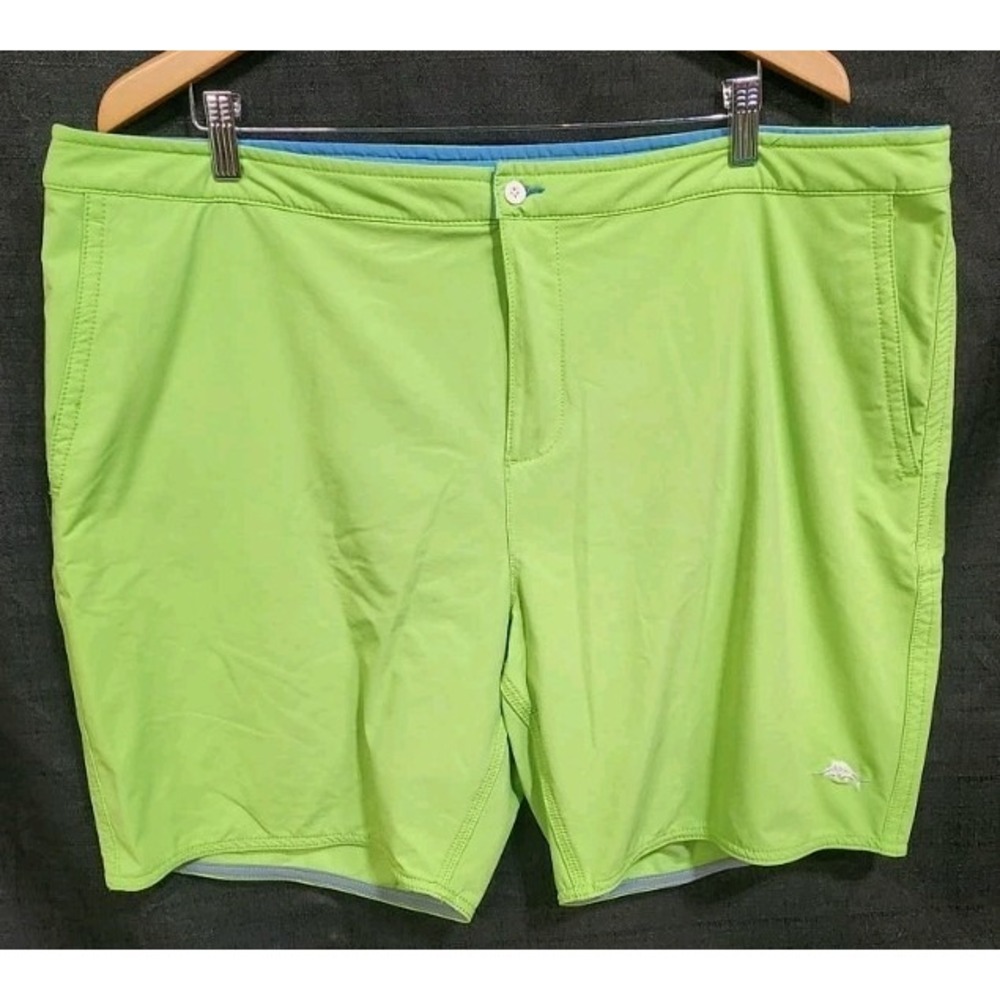 TOMMY BAHAMA Men's Sz 40 Swim Trunks Lime Green Lined Beach Boardshorts EUC